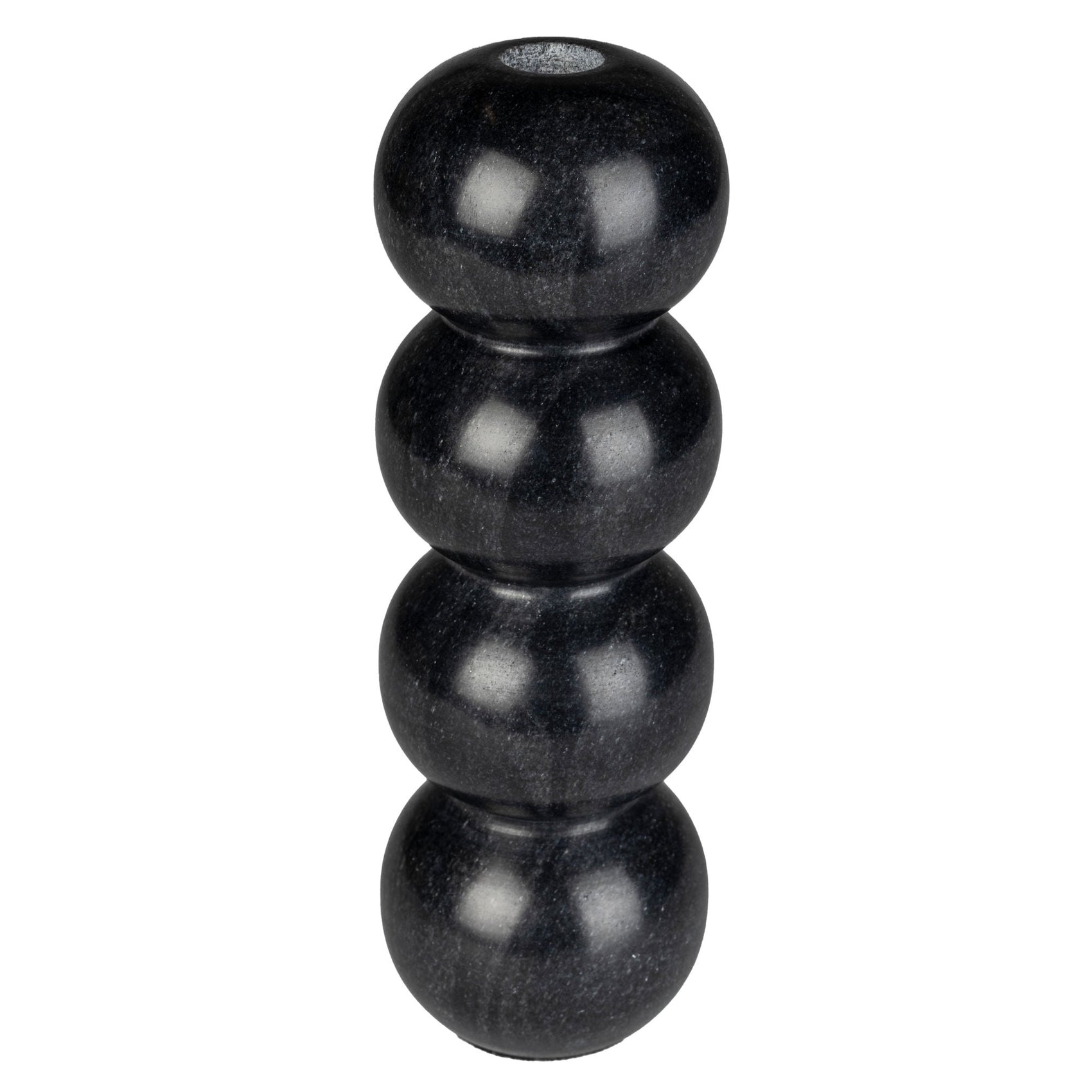 Zuiver Rome Black Marble Stacked Balls Candle Holder