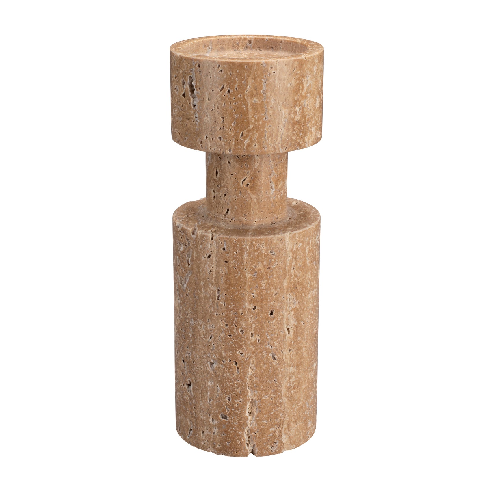 Dutchbone Paros Beige Marble Candle Holder