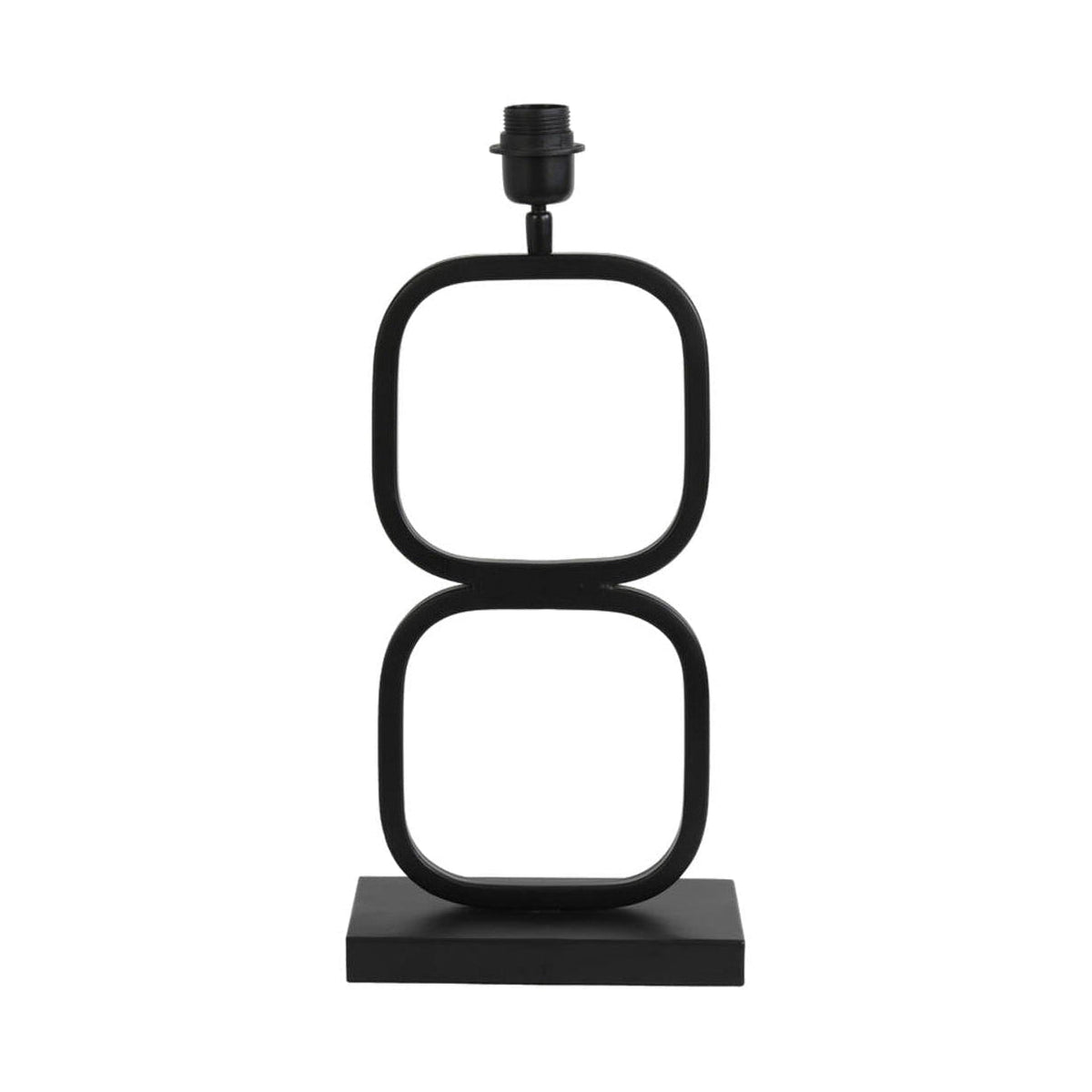 Lutika Matt Black Metal Geometric Table Lamp Base 46cm