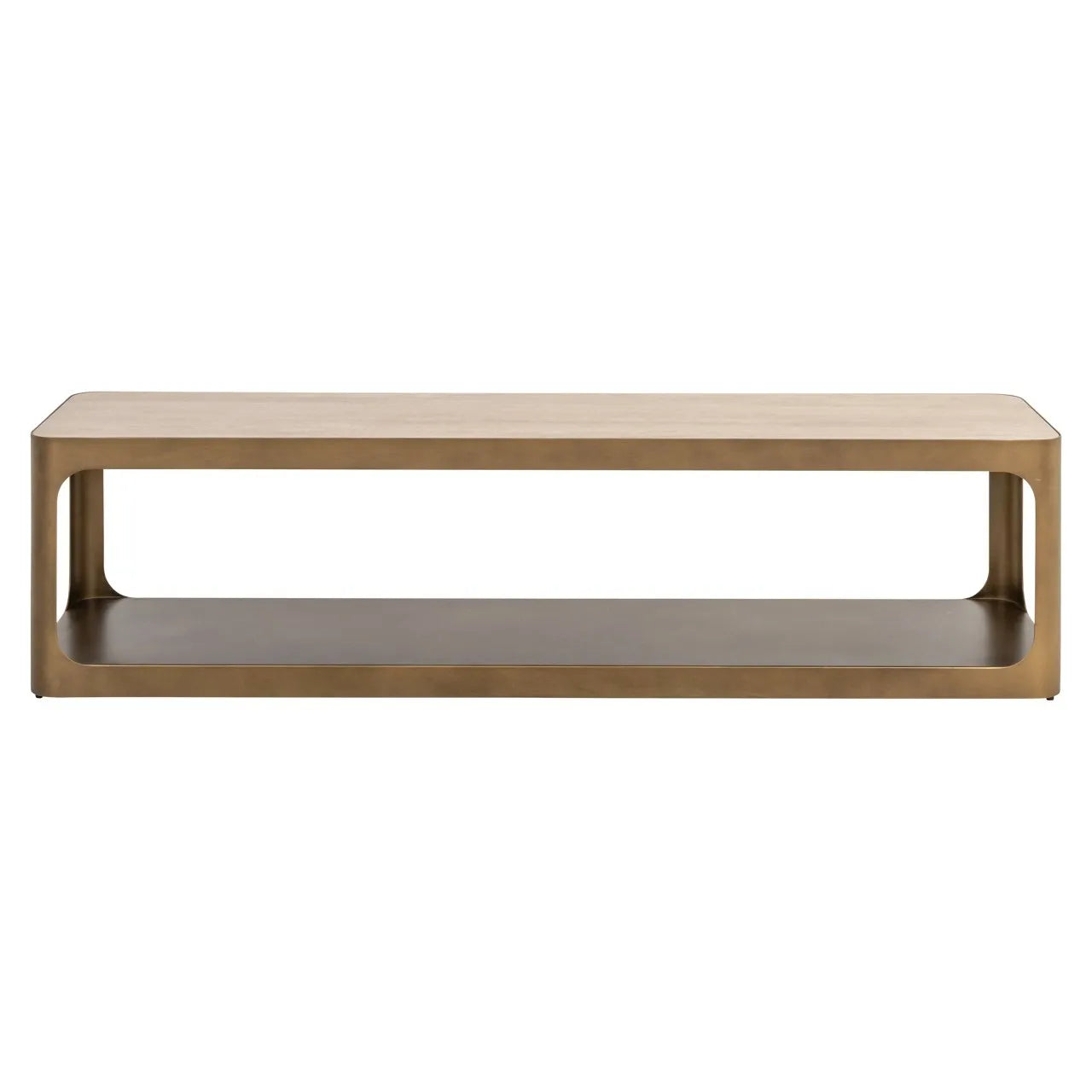 Richmond Interiors Claridge Gold & Travertine TV Unit