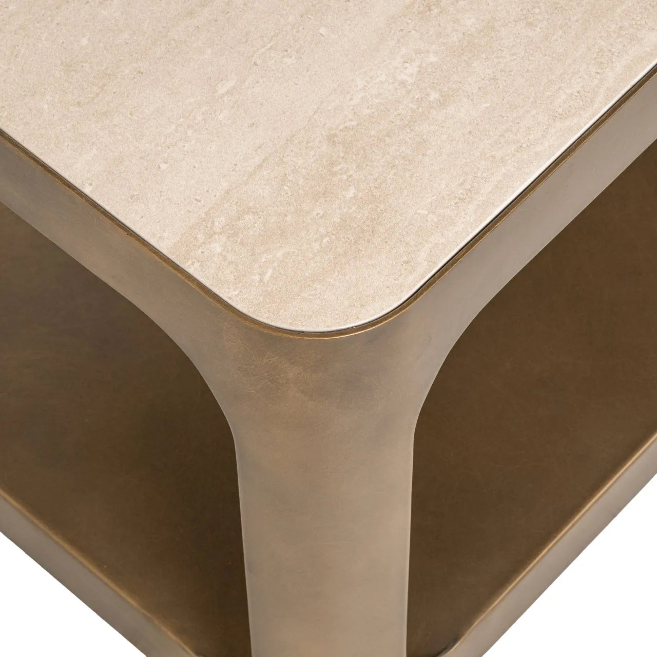 Richmond Interiors Claridge Gold & Travertine TV Unit