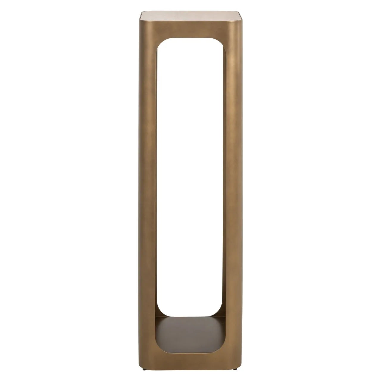 Richmond Interiors Claridge Gold & Travertine Column Side Table