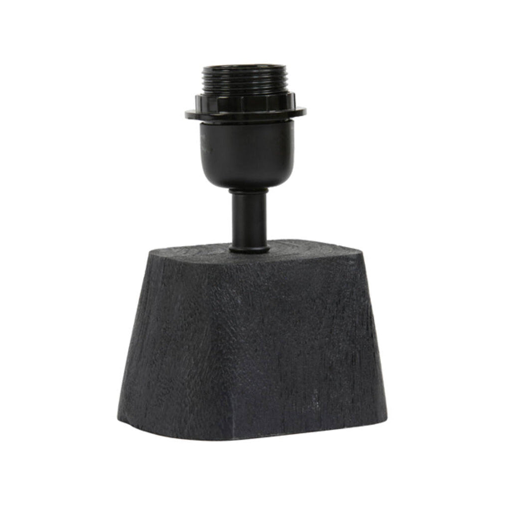 Kardan Matt Black Wood Table Lamp Base 19cm
