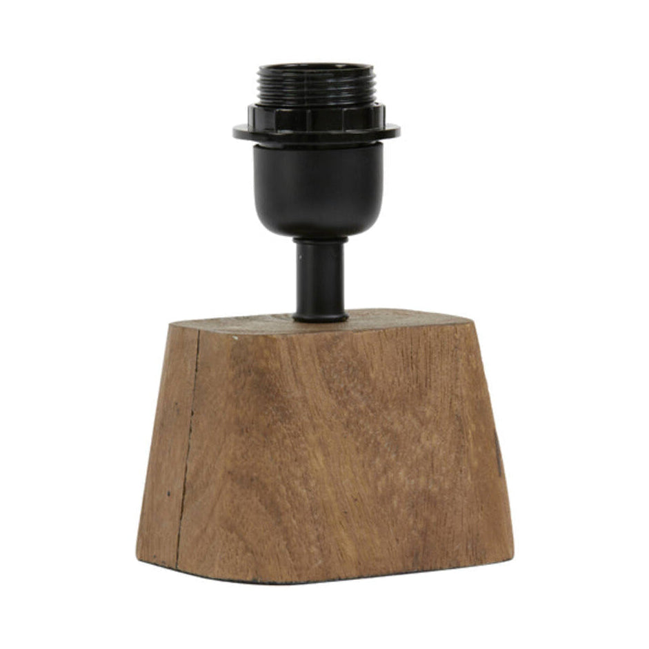 Kardan Matt Brown Wood Small Table Lamp Base 19cm