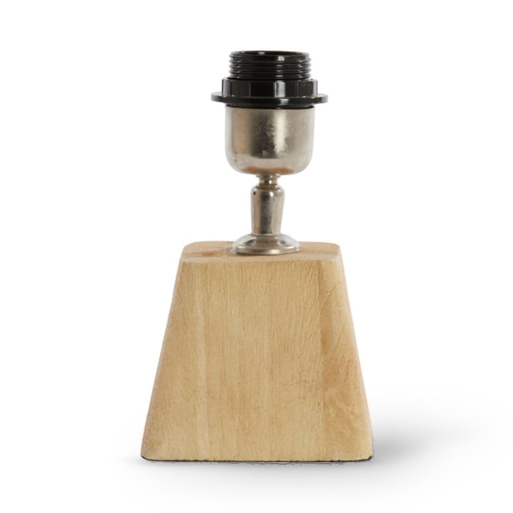 Kardan Matt Natural Wood Small Table Lamp Base 19cm