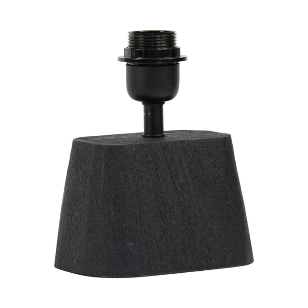 Kardan Matt Black Wood Table Lamp Base 21cm