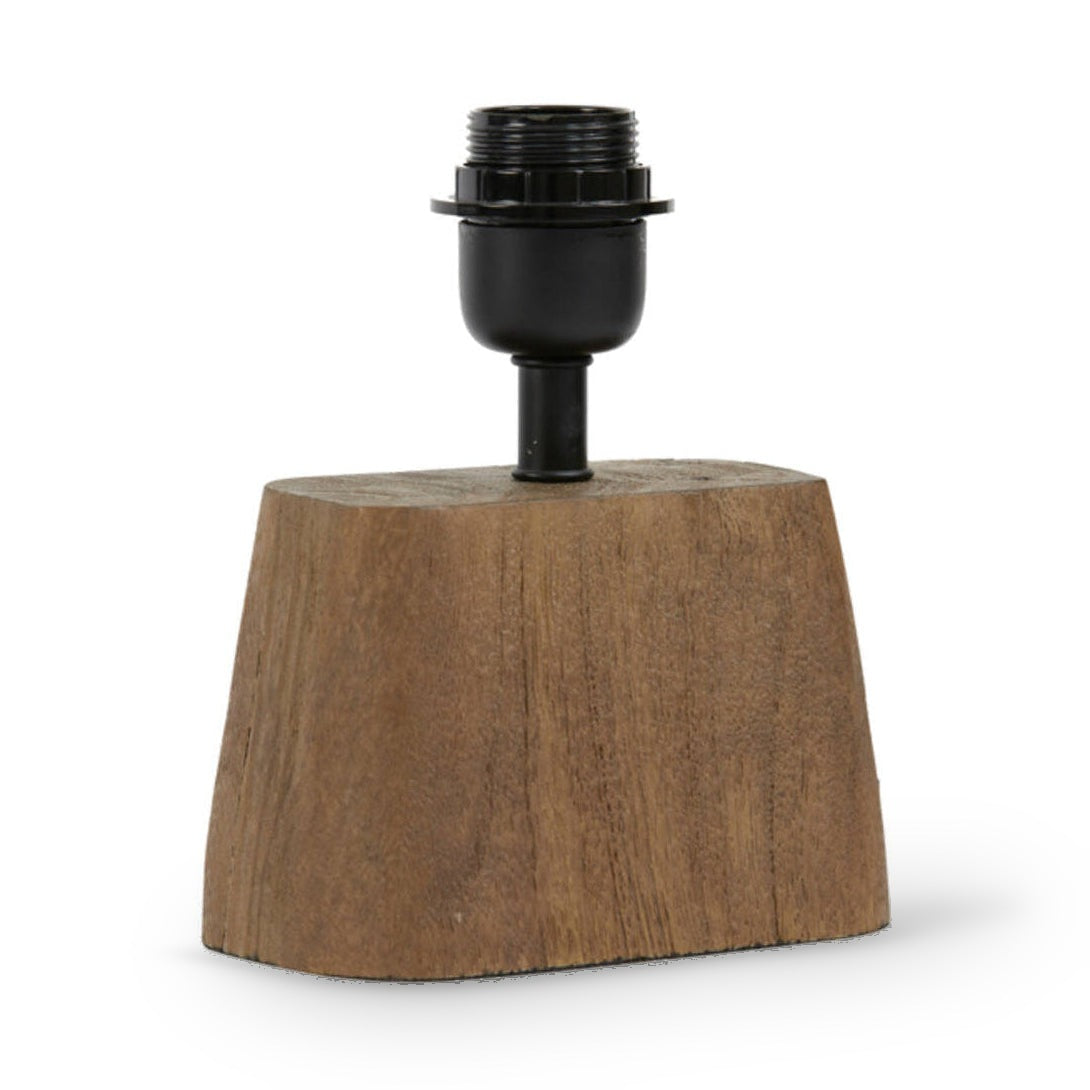 Kardan Matt Brown Wood Table Lamp Base 21cm