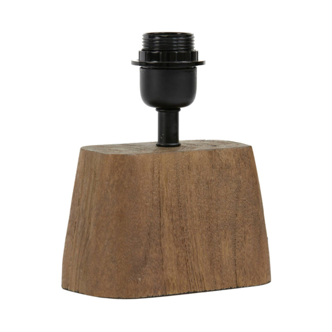 Kardan Matt Brown Wood Table Lamp Base 21cm