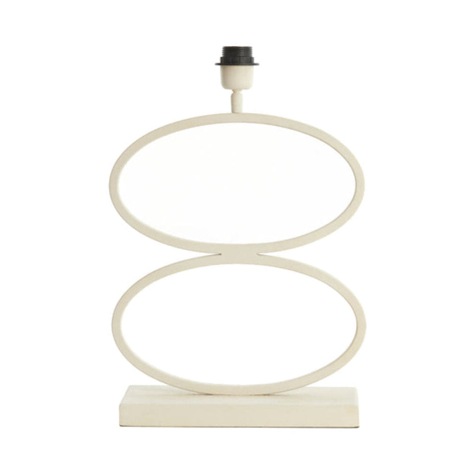Stelius Cream Metal Ring Table Lamp Base 42cm