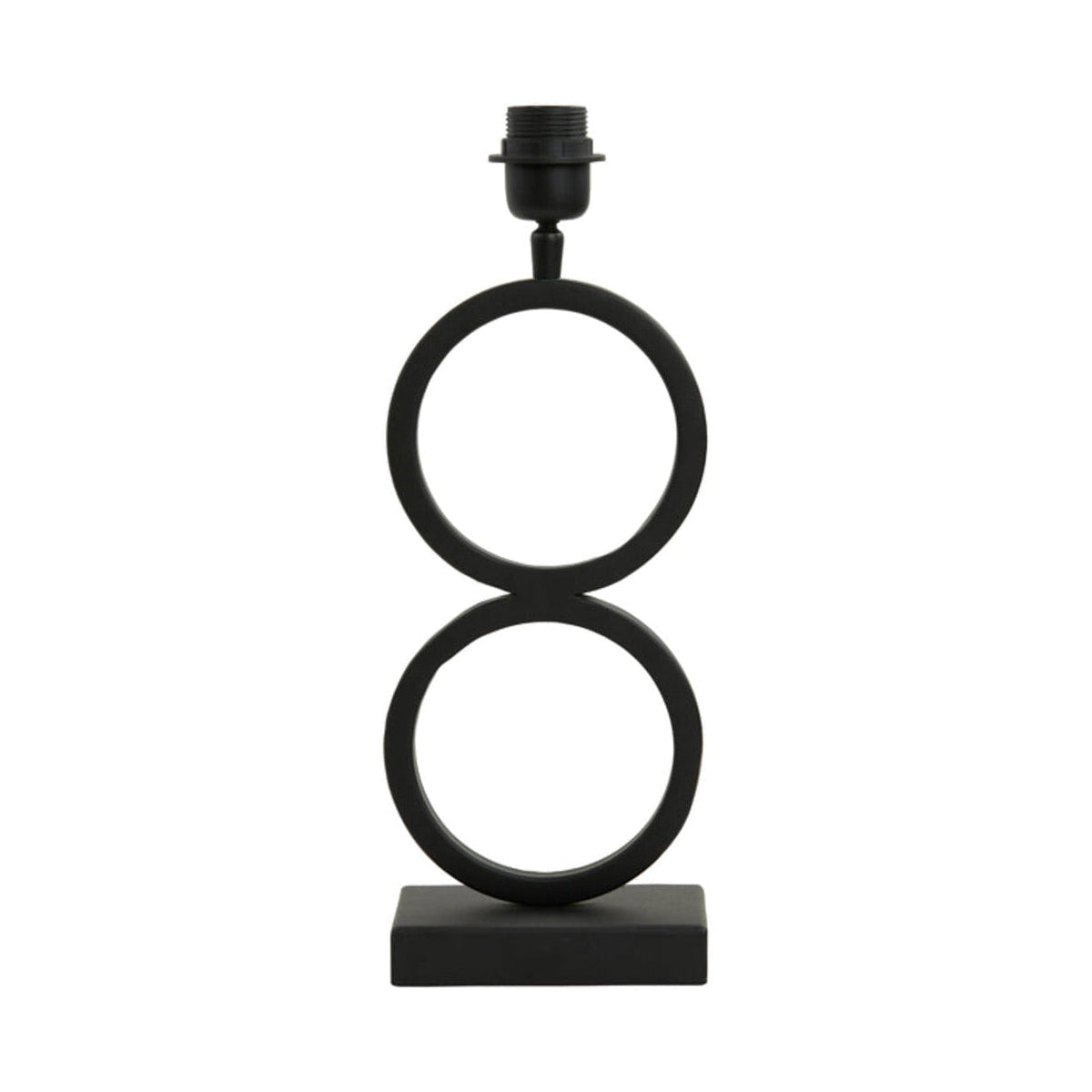 Stelios Matt Black Metal Ring Table Lamp Base 36cm