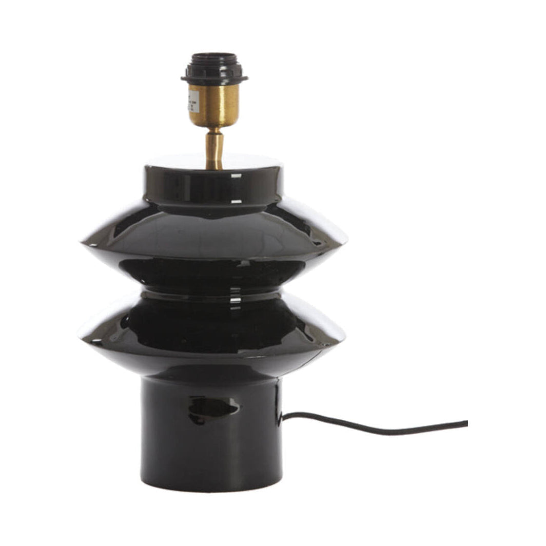 Petch Gloss Black Metal Table Lamp Base 26cm