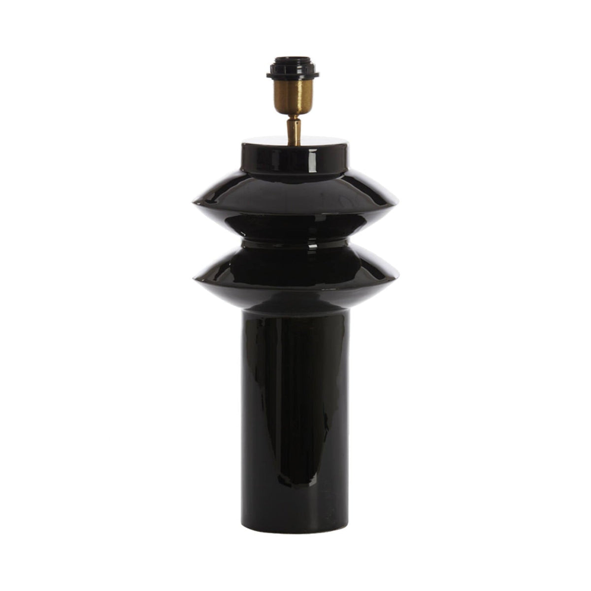 Petch Gloss Black Metal Table Lamp Base 40cm