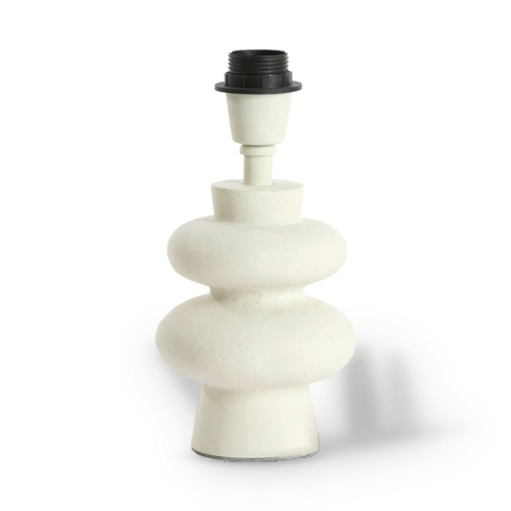 Olona Cream Metal Stacked Table Lamp Base 20cm