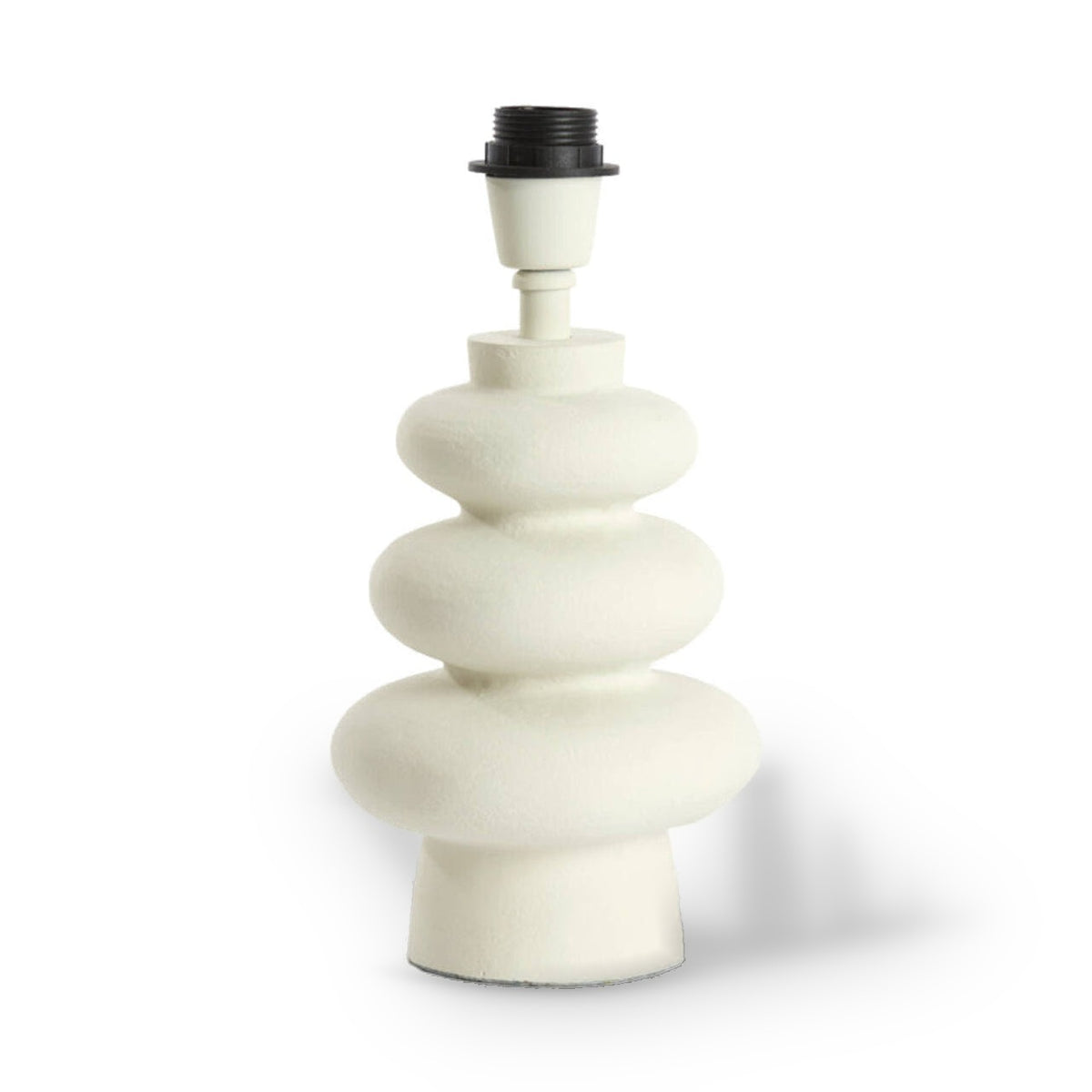 Olona Cream Metal Stacked Table Lamp Base 27cm