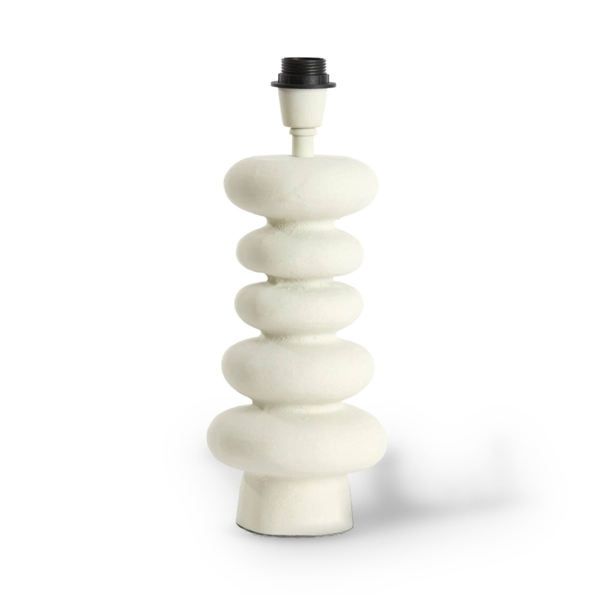 Olona Cream Metal Stacked Table Lamp Base 35cm