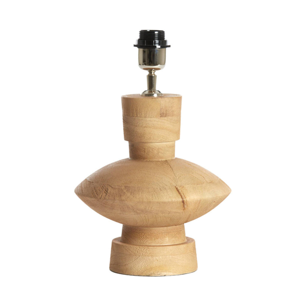 Fiera Matt Natural Wood Table Lamp Base 25cm