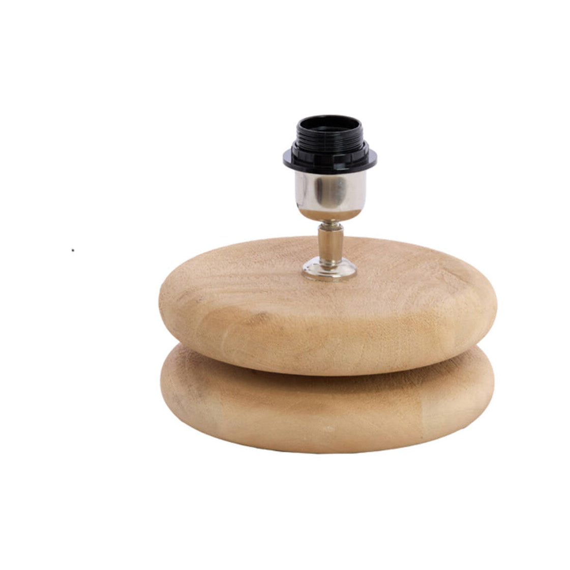 Eboli Matt Natural Wood Small Table Lamp Base 9cm