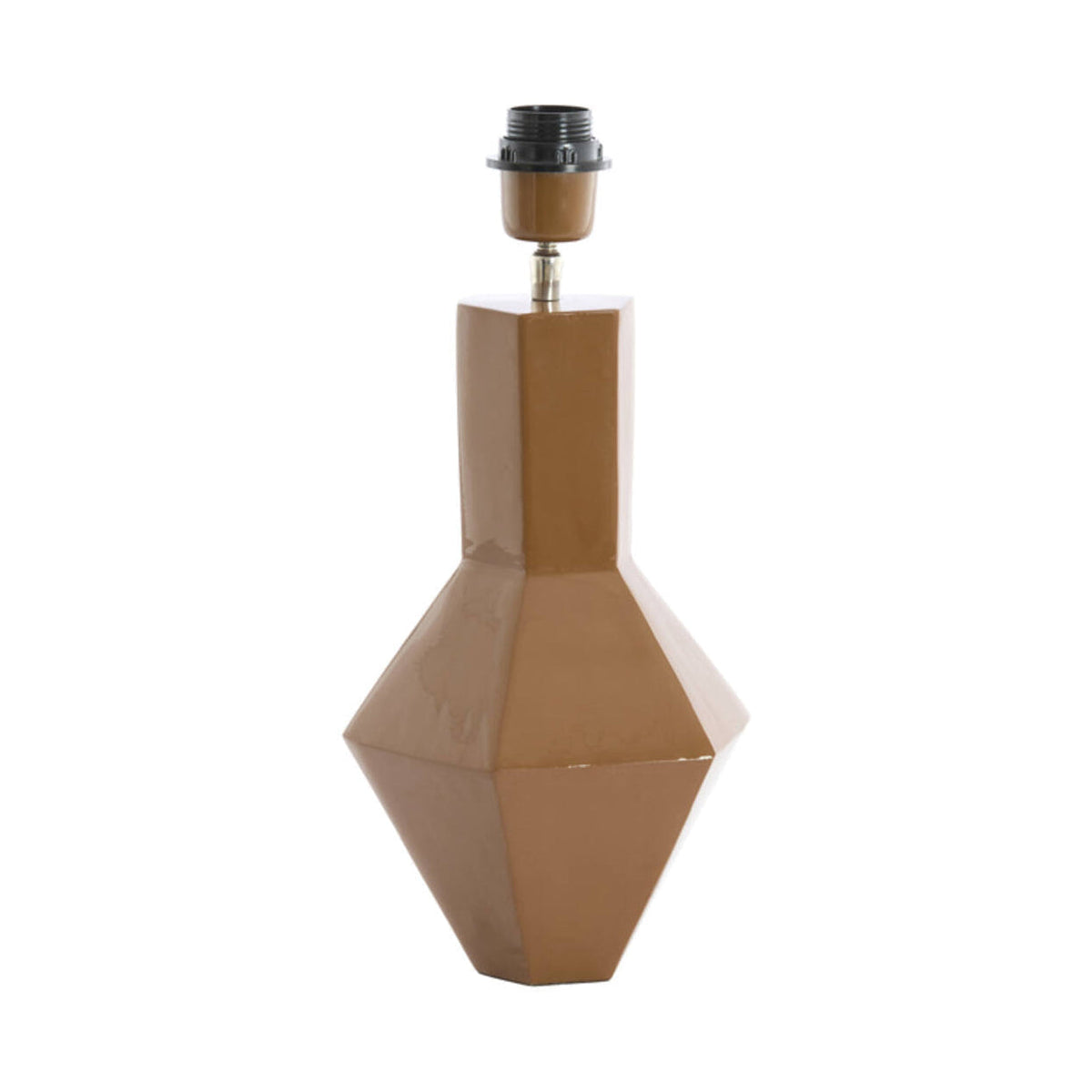 Calira Caramel Metal Geometric Table Lamp Base