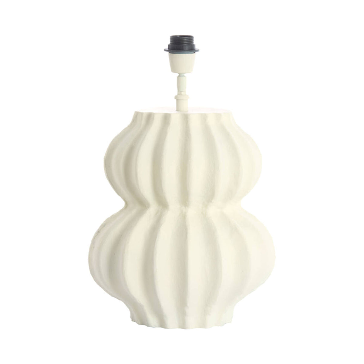 Kelian Cream Metal Fluted Table Lamp Base