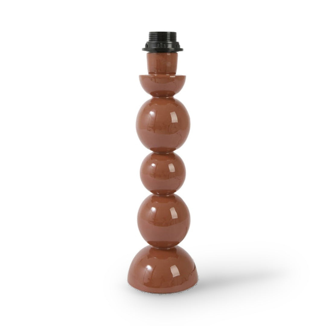 Barles Gloss Terracotta Metal Bubble Table Lamp Base 36cm