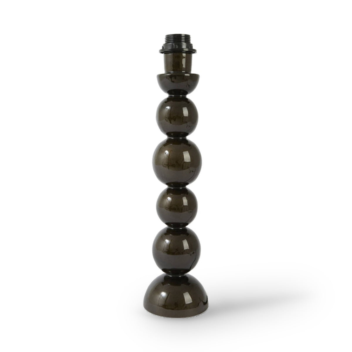 Barles Gloss Brown Bronze Metal Bubble Table Lamp Base 40.5cm