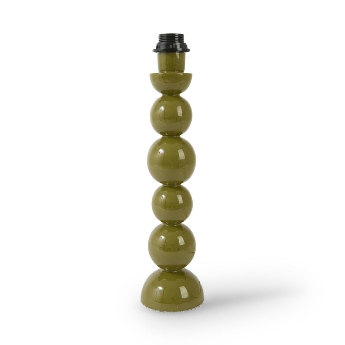 Barles Gloss Olive Green Metal Bubble Table Lamp Base 40.5cm
