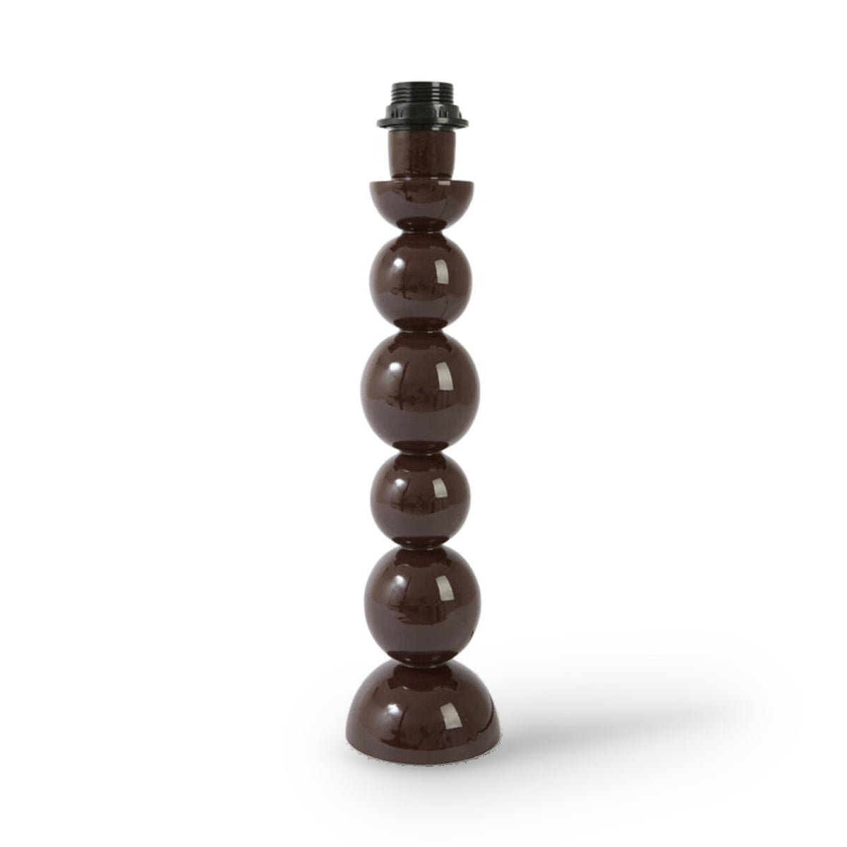 Barles Gloss Dark Brown Metal Bubble Table Lamp Base 40.5cm