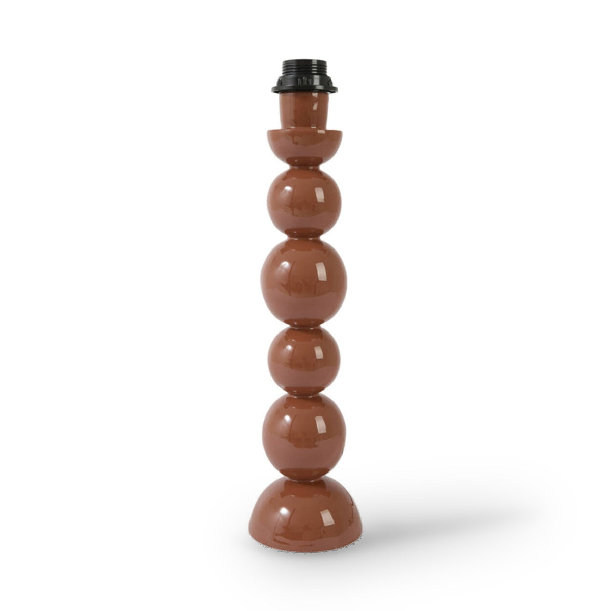 Barles Gloss Terracotta Metal Bubble Table Lamp Base 40.5cm