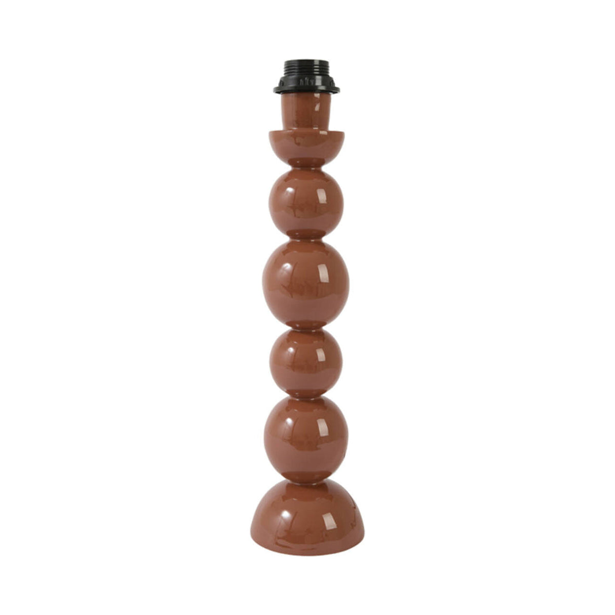 Barles Gloss Terracotta Metal Table Lamp Base 40.5cm
