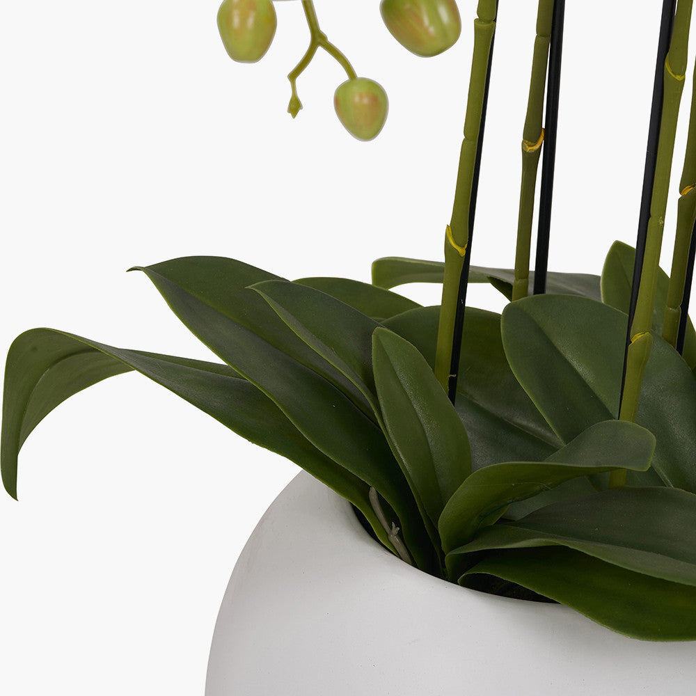 Artificial Tall White Orchid in Pot