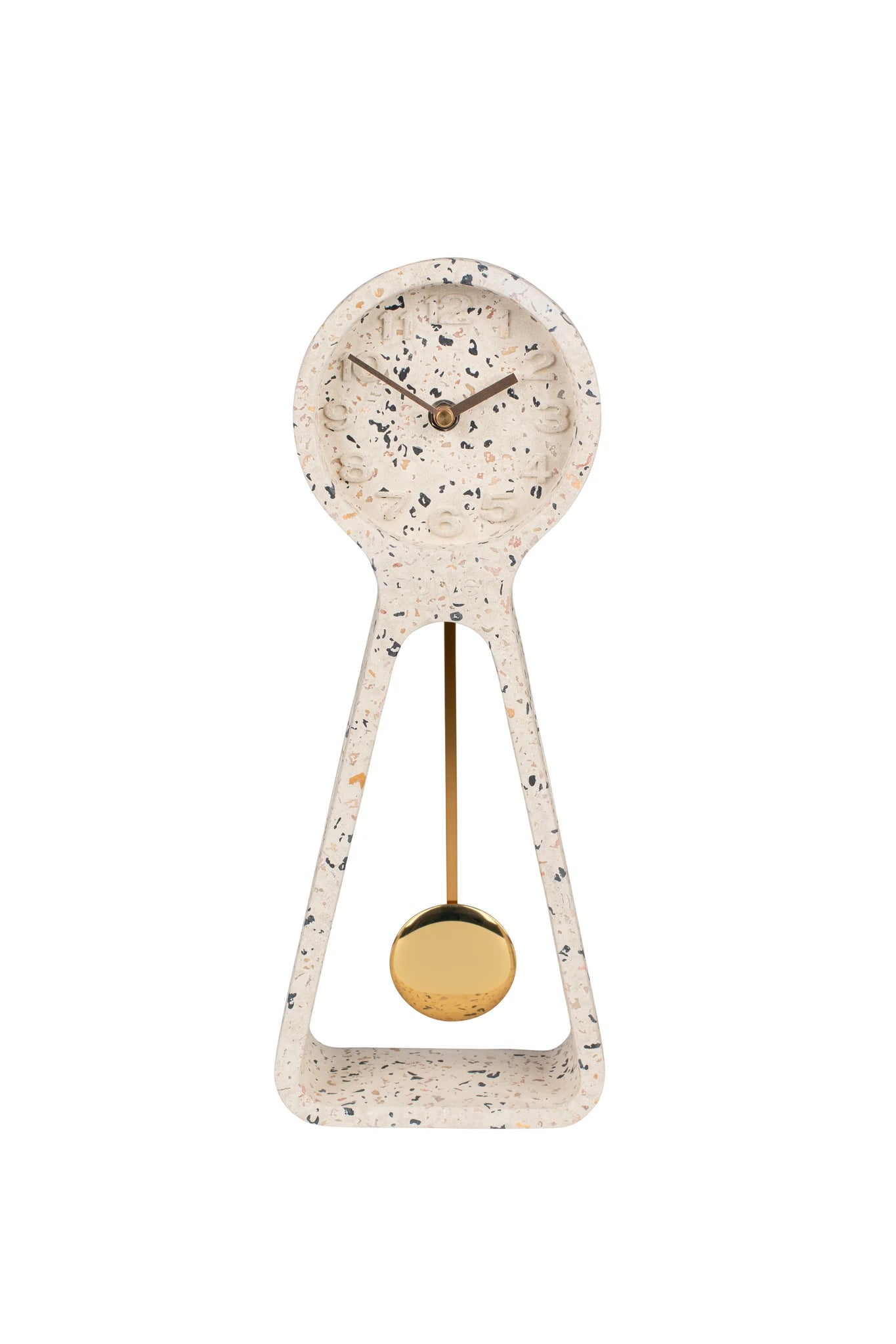 Zuiver Pendulum Time White Multicolour Terrazzo Clock