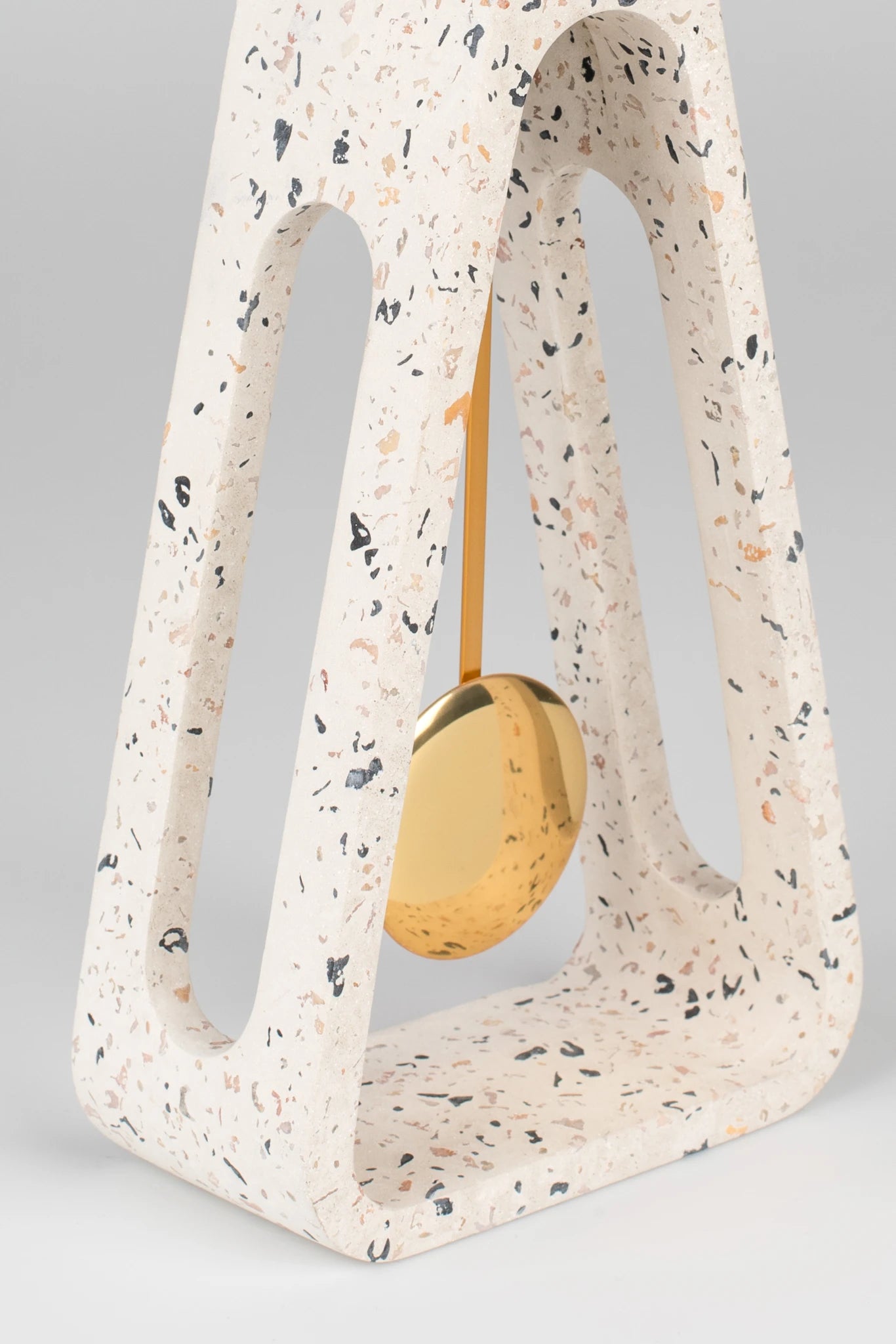 Zuiver Pendulum Time White Multicolour Terrazzo Clock