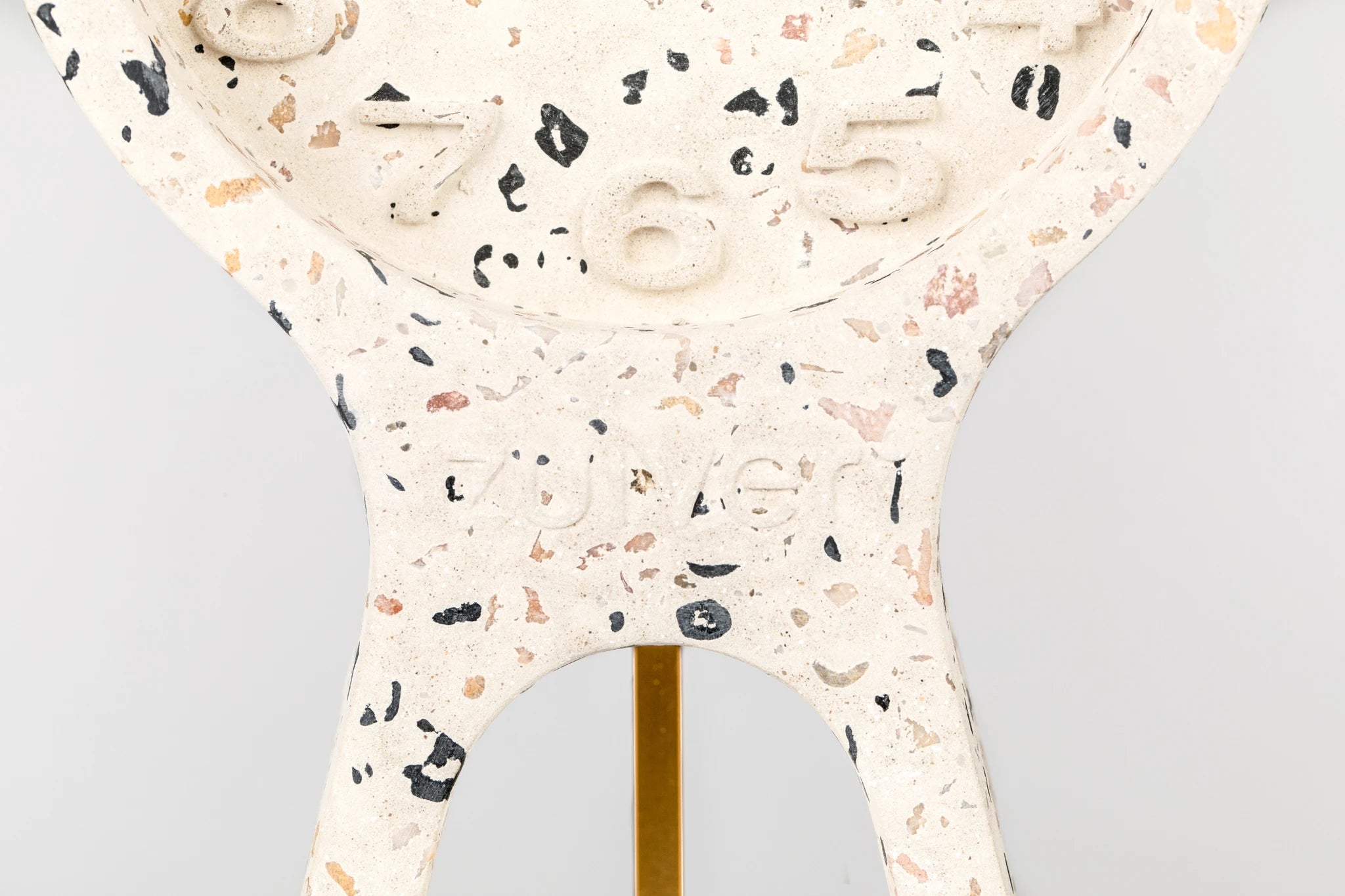 Zuiver Pendulum Time White Multicolour Terrazzo Clock