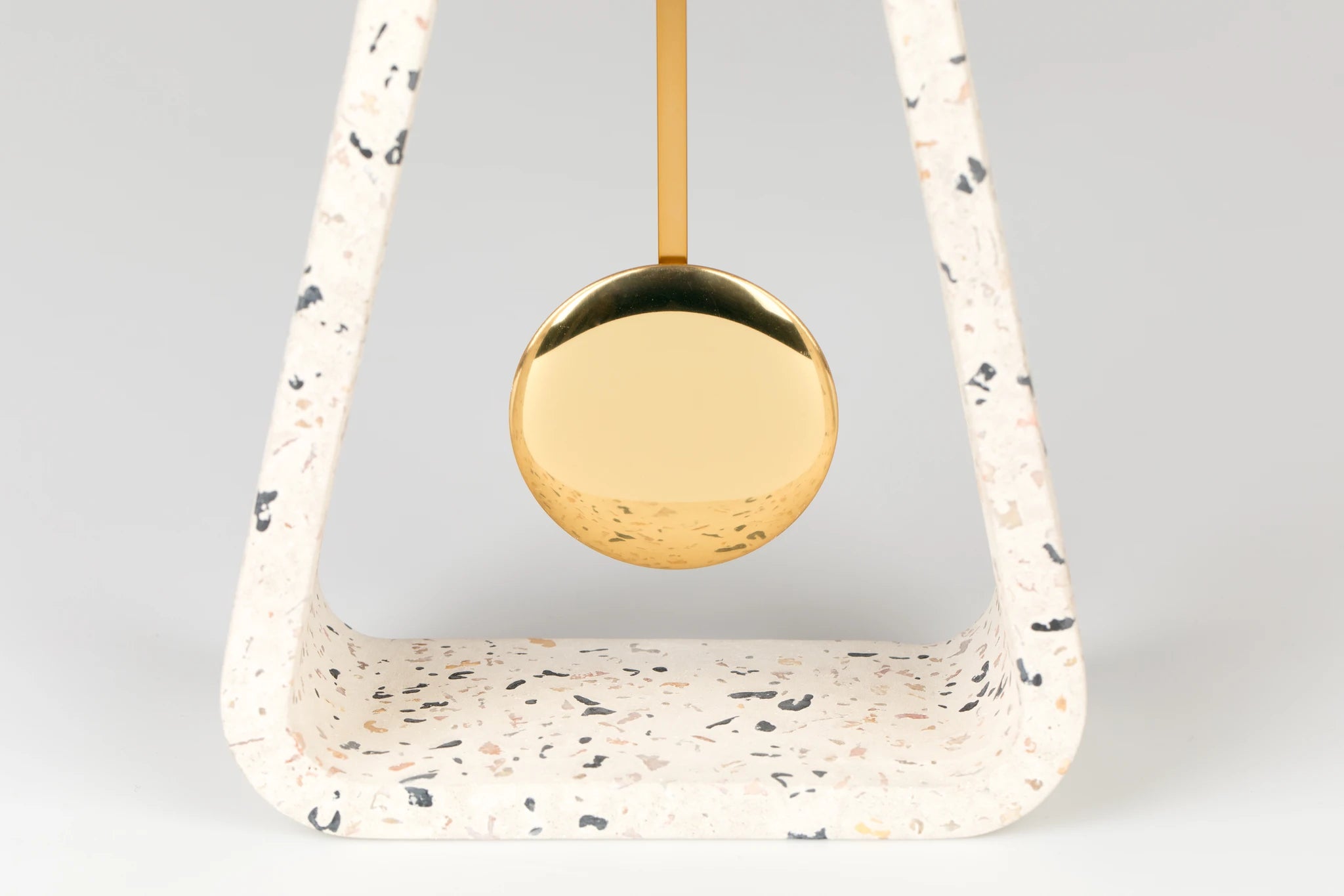 Zuiver Pendulum Time White Multicolour Terrazzo Clock
