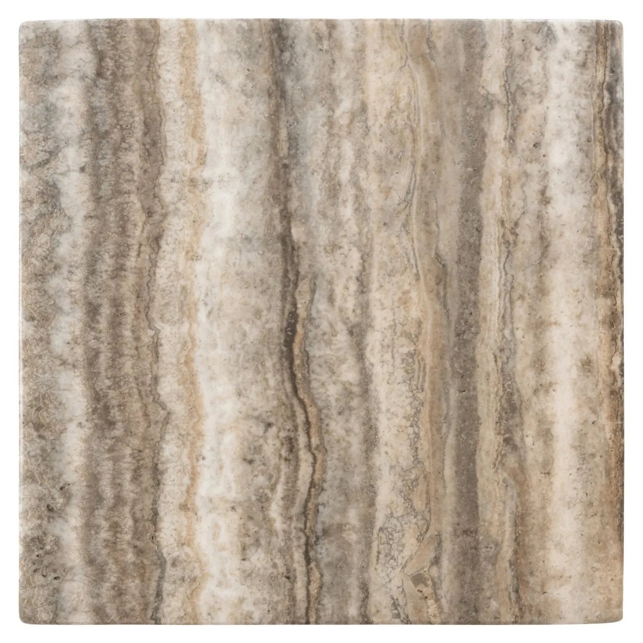 Richmond Interiors Dulce Grey Faux Travertine Side Table