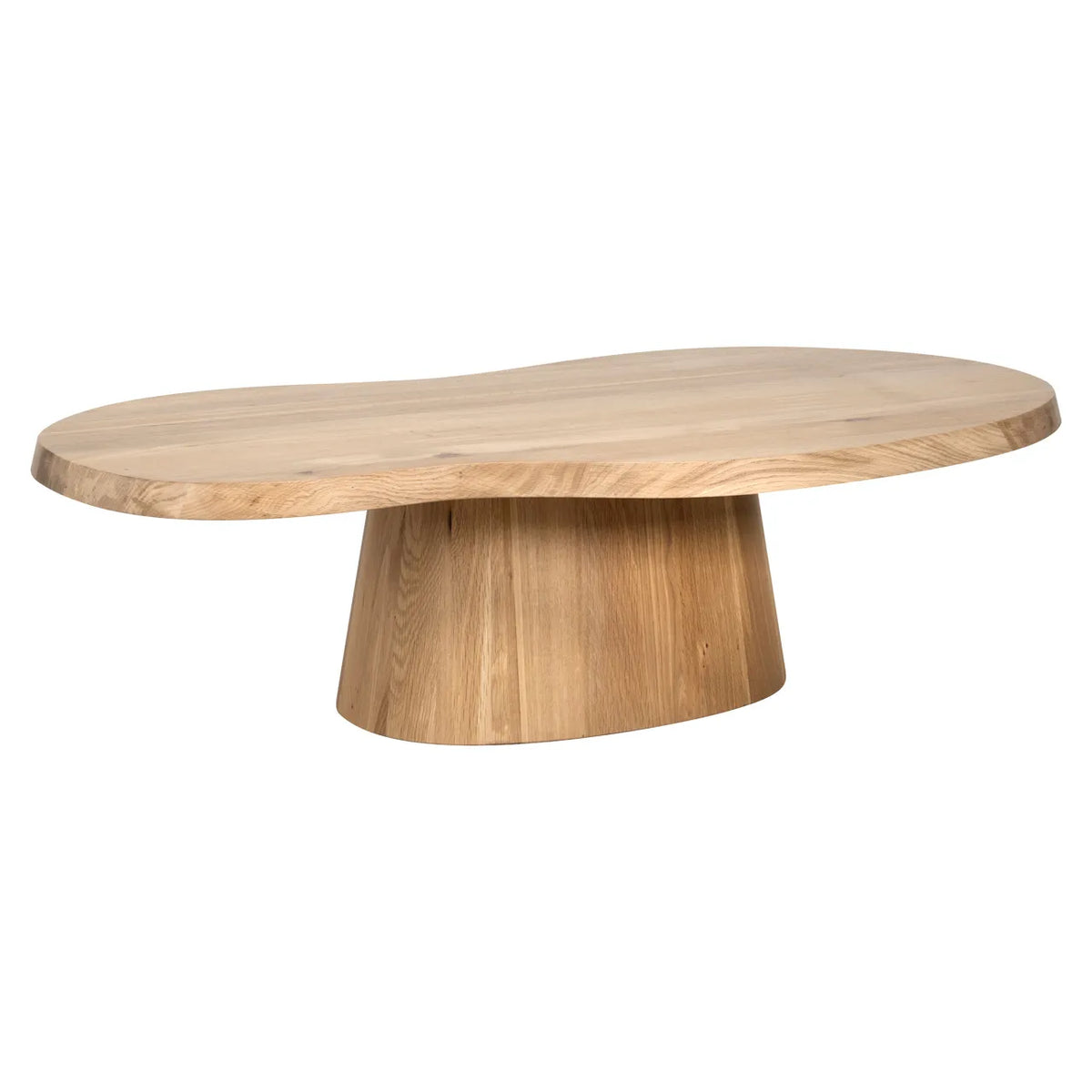 Richmond Interiors Riva Carved Natural Oak Wood Abstract Coffee Table