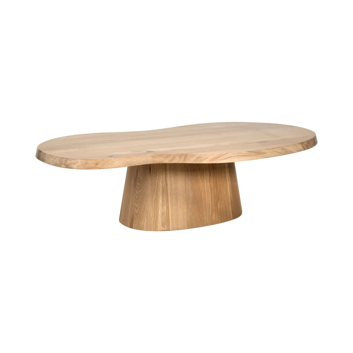 Richmond Interiors Riva Carved Natural Oak Wood Abstract Coffee Table