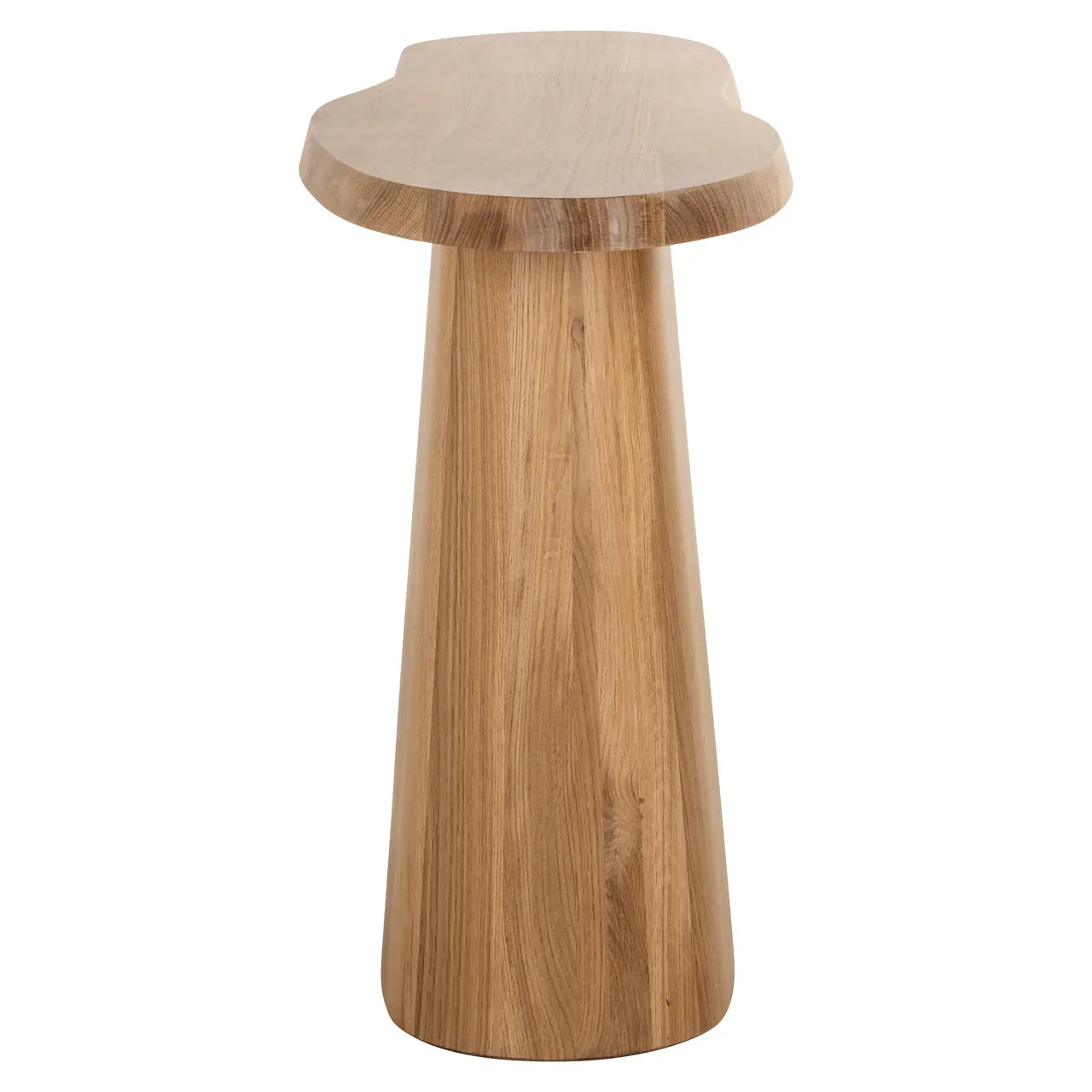 Richmond Interiors Riva Carved Natural Oak Wood Abstract Console Table