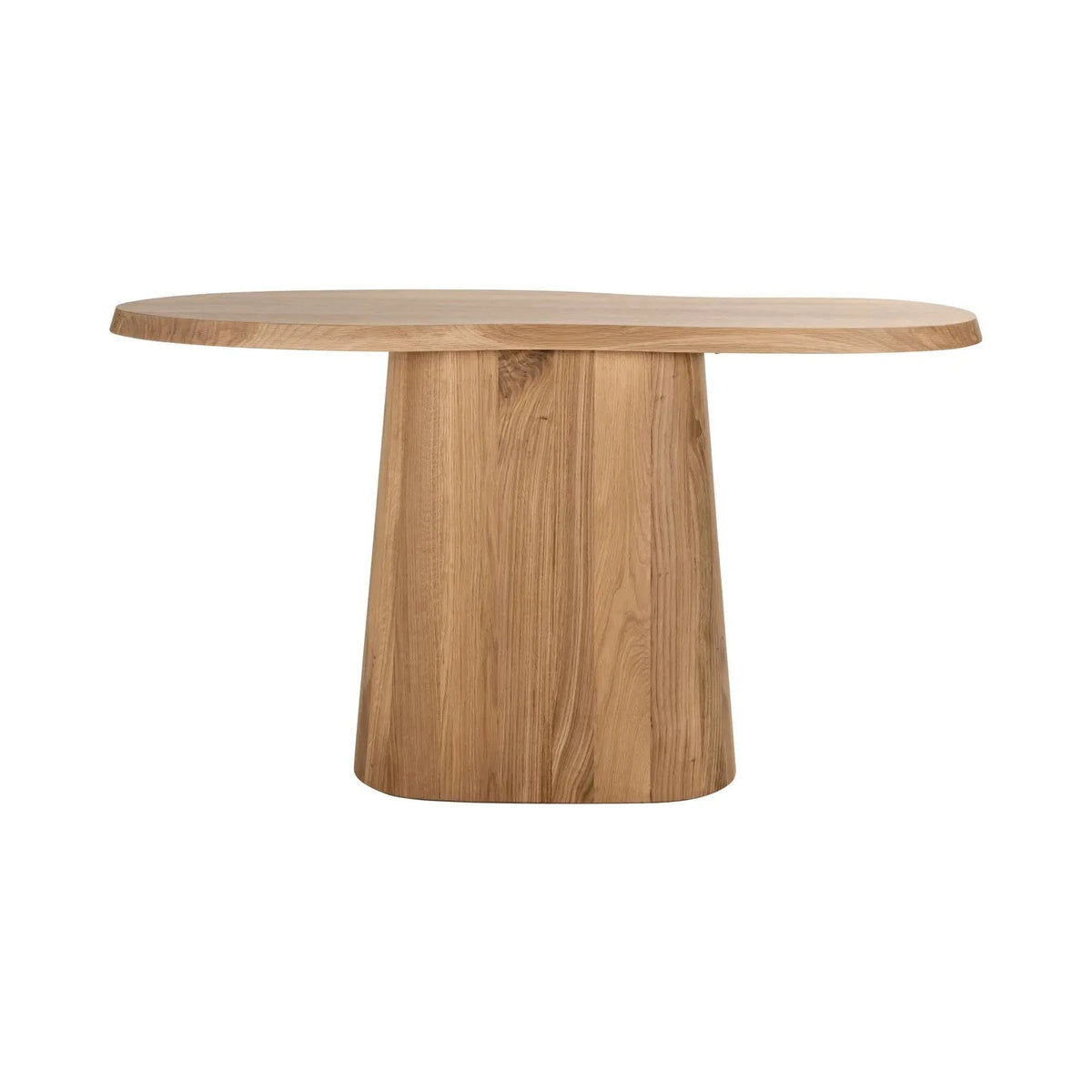 Richmond Interiors Riva Carved Natural Oak Wood Abstract Console Table