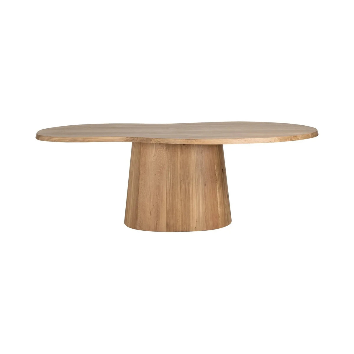 Richmond Interiors Riva Carved Natural Oak Wood Abstract Dining Table | 8 Seater
