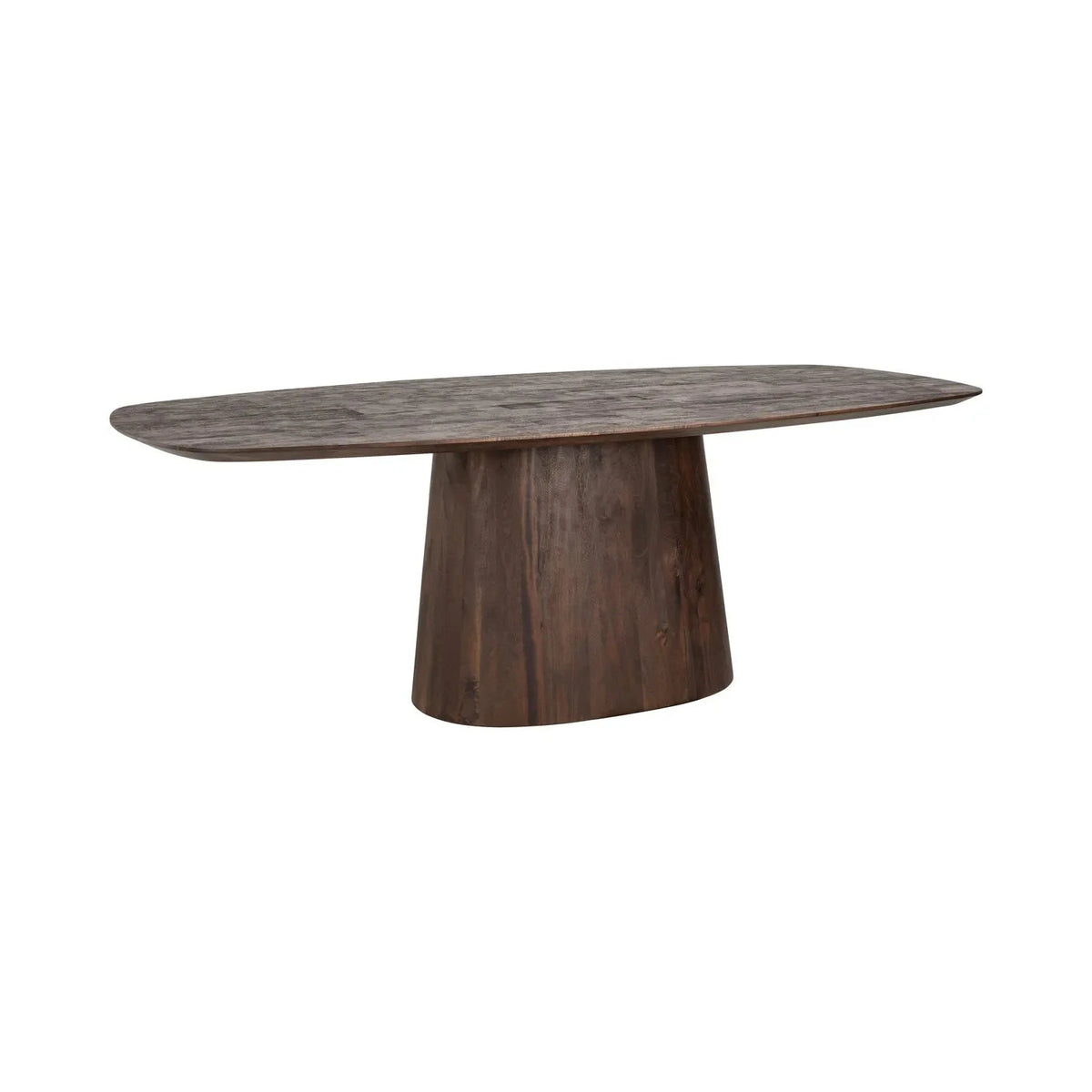 Richmond Interiors Alix Danish Dark Brown Mango Wood Oval Dining Table | 8 Seater