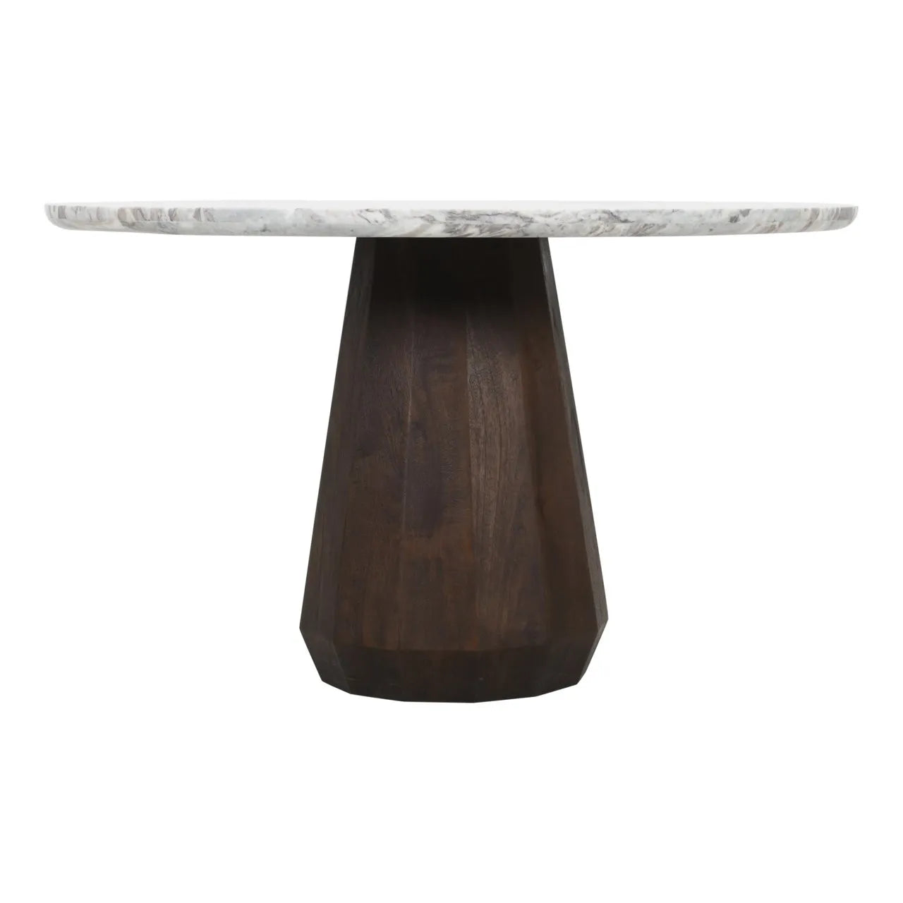 Richmond Interiors Oberoy Brown Marble Round Dining Table 130cm