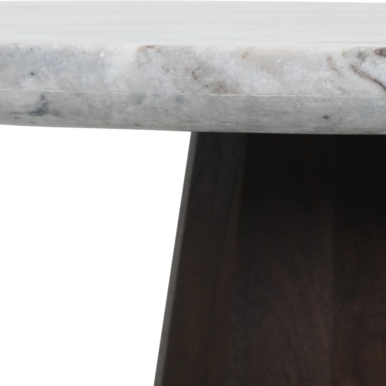 Richmond Interiors Oberoy Brown Marble Round Dining Table 130cm