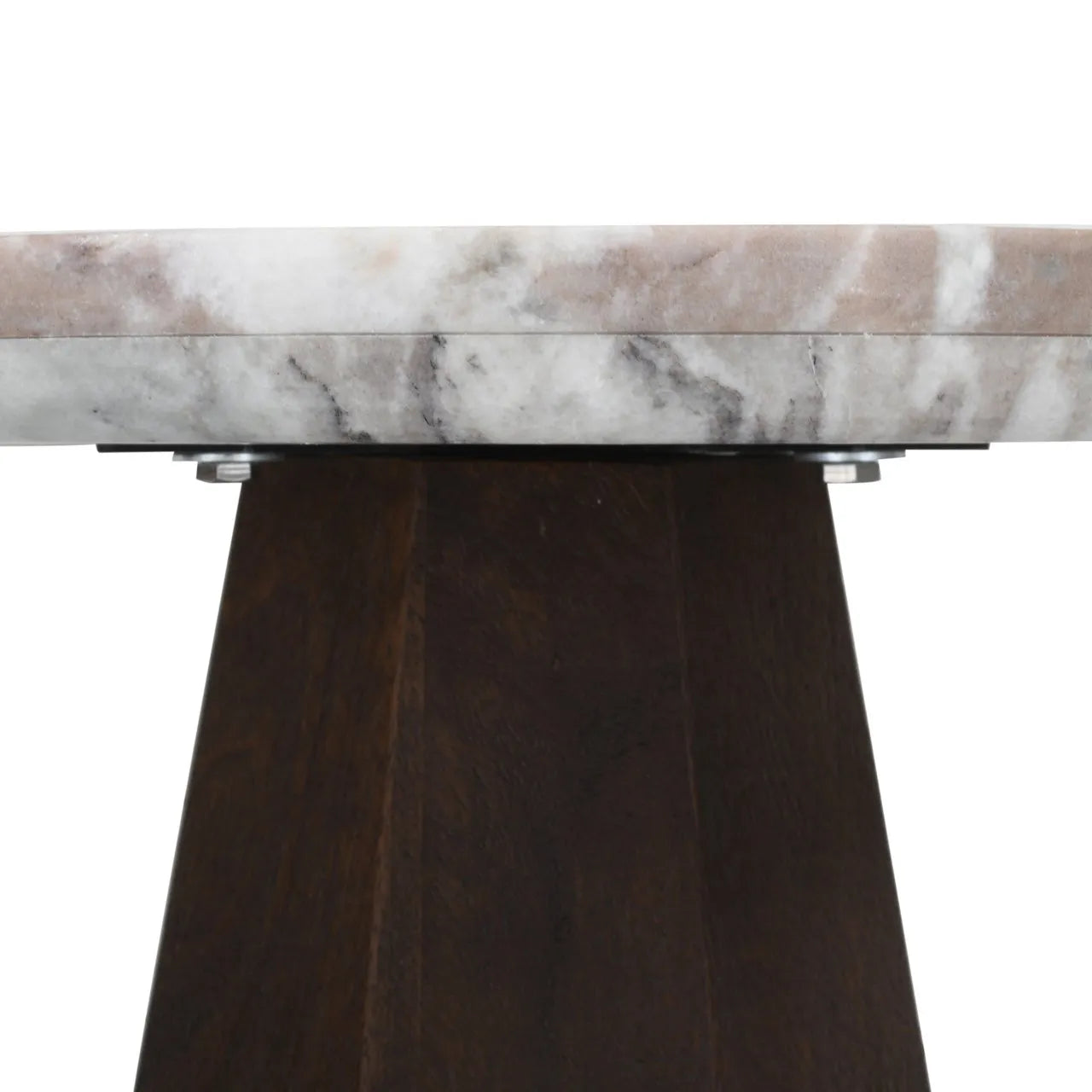 Richmond Interiors Oberoy Brown Marble Round Side Table