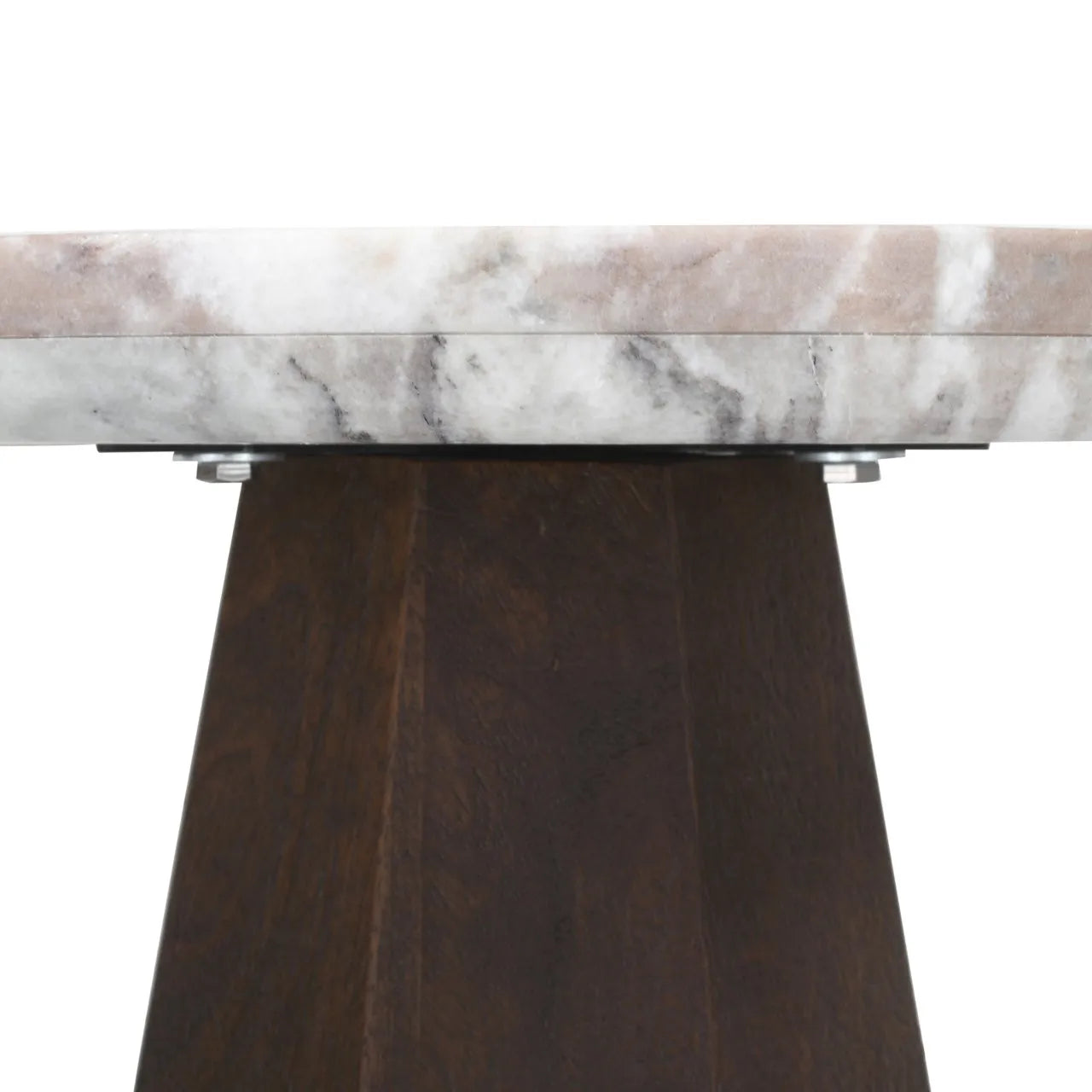 Richmond Interiors Oberoy Brown Marble Round Side Table