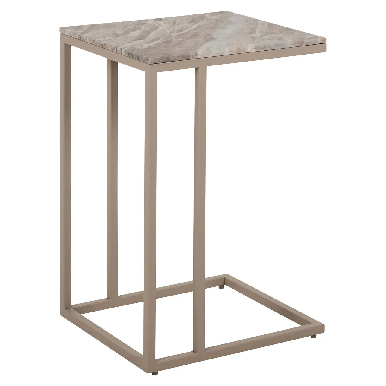 Richmond Interiors Fairfax Brown Marble Square Side Table