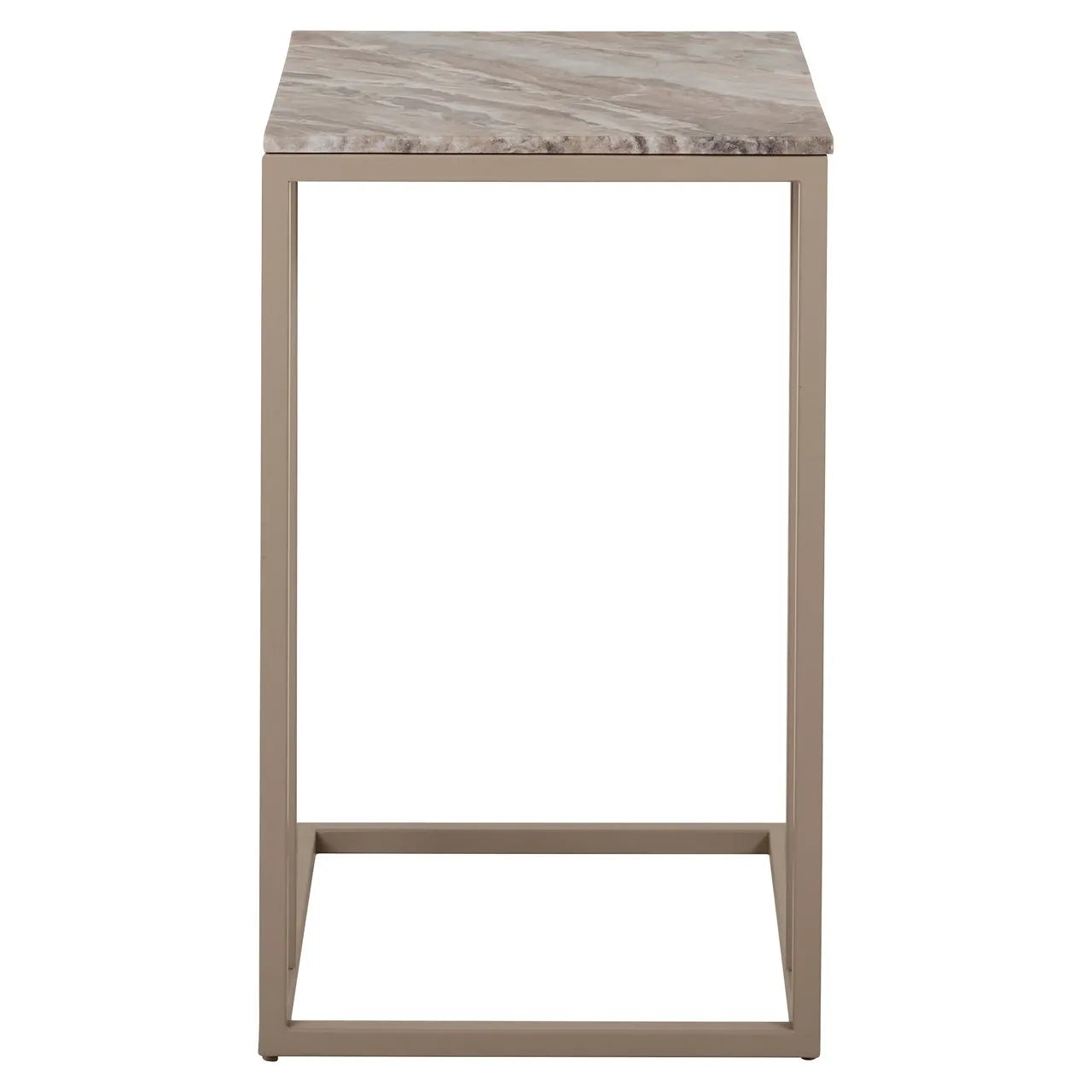 Richmond Interiors Fairfax Brown Marble Square Side Table