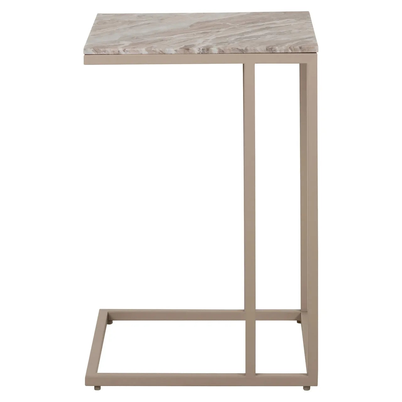 Richmond Interiors Fairfax Brown Marble Square Side Table