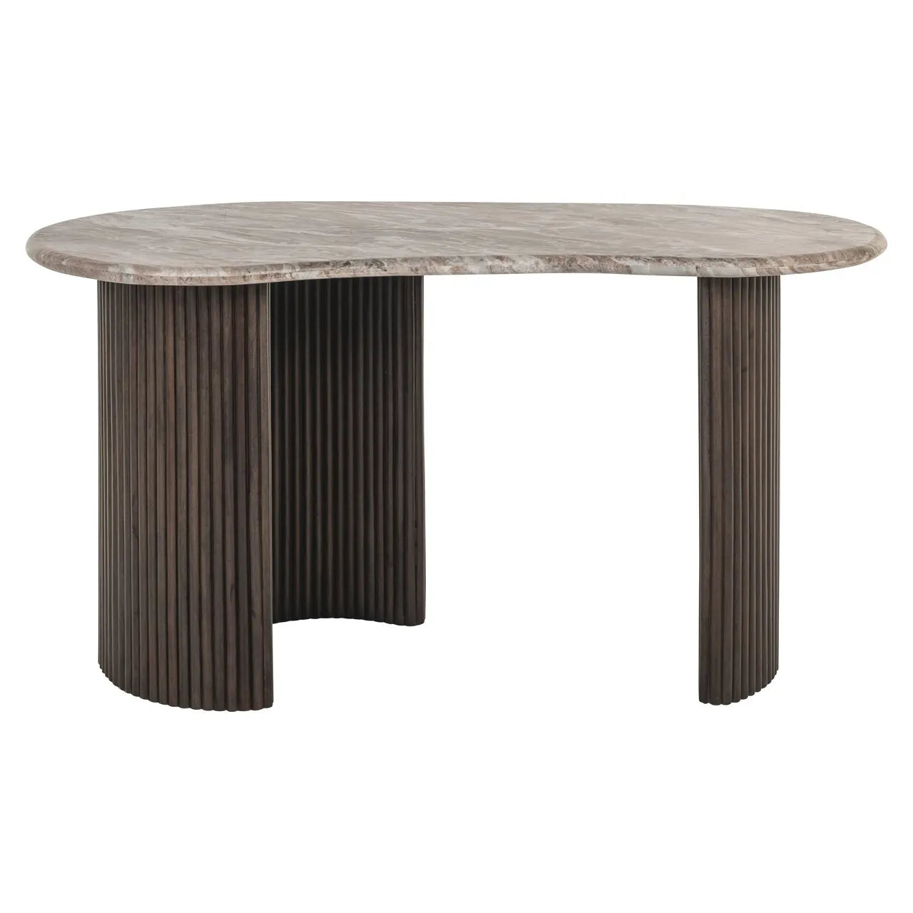 Richmond Interiors Rashford Brown Oak Wood & Marble Desk