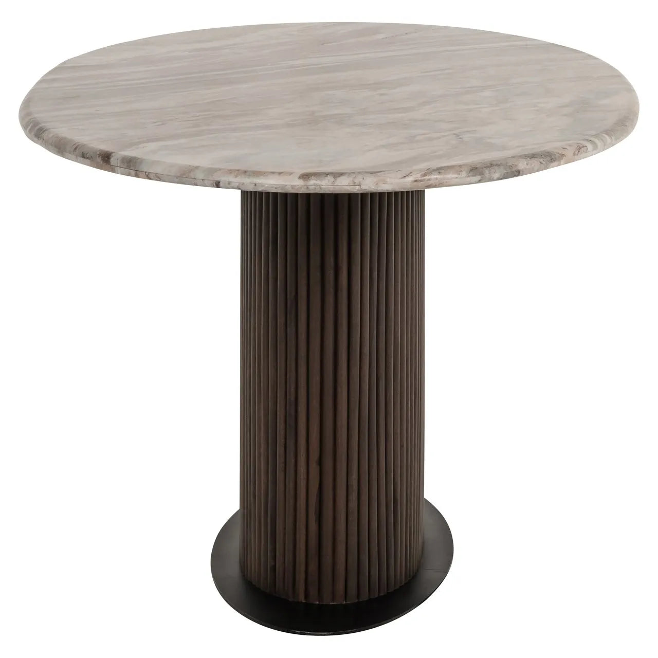Richmond Interiors Rasford Brown Oak & Marble Oval Dining Table 200cm